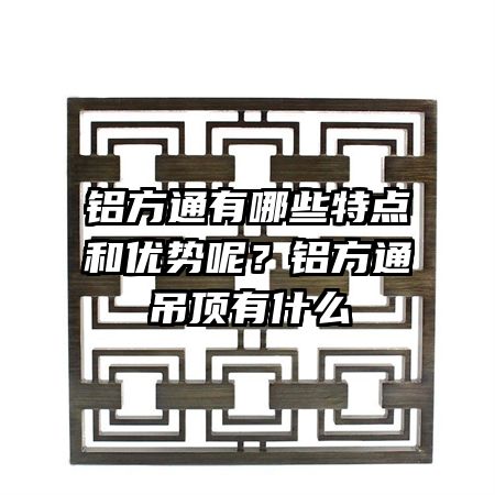 鋁方通有哪些特點(diǎn)和優(yōu)勢呢？鋁方通吊頂有什么